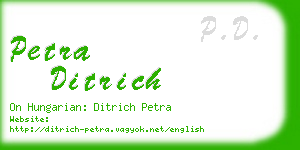 petra ditrich business card